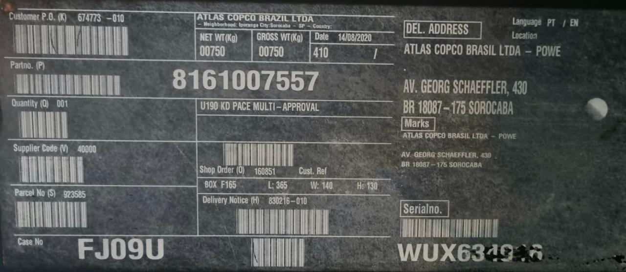 Compressor Atlas Copco U190 pace - Imagem 8